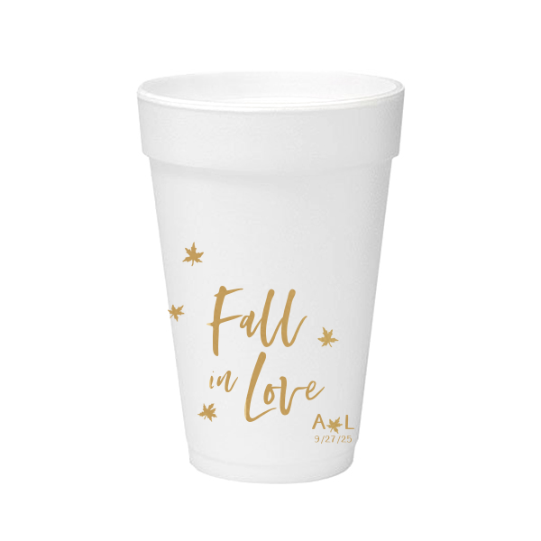 Fall In Love Leaves Foam Cup