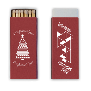 Our beautiful custom Poptone Kiwi Candle Matchbox with Shiny Convertible Red Foil Color has a Geo Christmas Tree 2 graphic and a Triangles2RSVP graphic and is good for use in Lovely Press themed parties and can't be beat. Showcase your style in every detail of your party's theme!