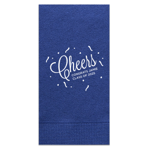 Our custom Teal Cocktail Napkin with Matte White Foil will look fabulous with your unique touch. Your guests will agree!