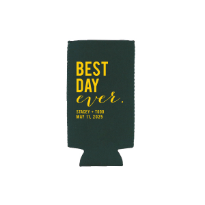 ForYourParty's chic Navy Round Can Cooler with Gold Ink Cup Ink Colors will look fabulous with your unique touch. Your guests will agree!