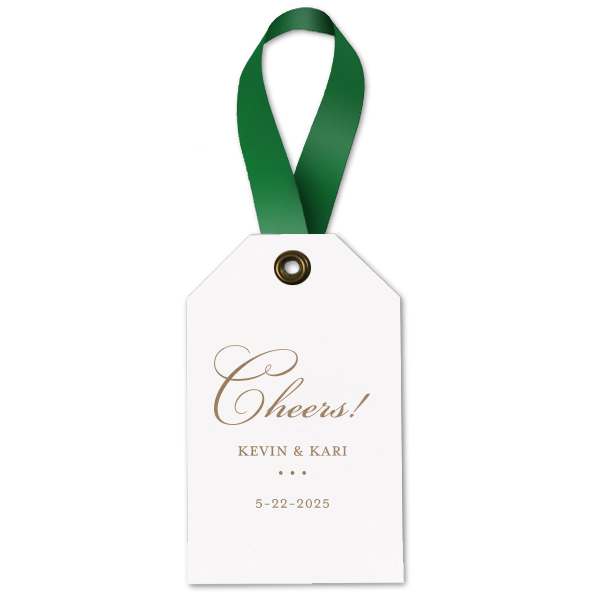 Cheers! Name and Date Gift Tag