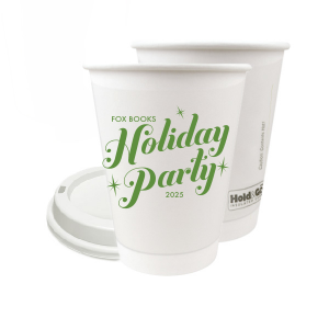 Sip with shimmer using the Sparkle Holiday Party Cup. Showcasing bold, joyous script for "Holiday Party" surrounded by twinkling sparkles, it's the perfect festive touch. Personalize with the host's name and year to ensure your celebration shines with every sip!