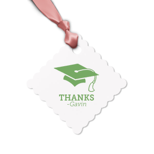 The ever-popular Stardream Copper Round Gift Tag with Matte Ivory Foil has a Cap graphic and is good for use in Graduation themed parties and can be customized to complement every last detail of your party.