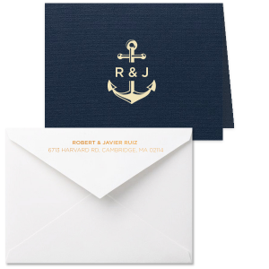 Anchor & Initials Note Card