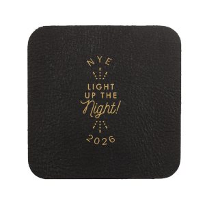 Our custom Eggshell Square Coaster with Satin 18 Kt. Gold Foil Color has a Light the Night graphic and is good for use in Wedding themed parties and will give your party the personalized touch every host desires.