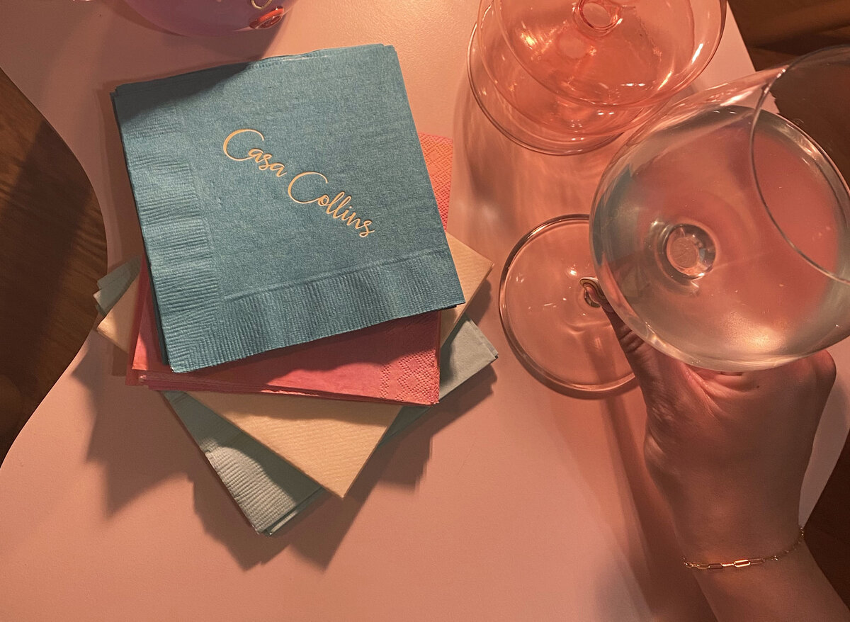 custom napkins for hosting a night in