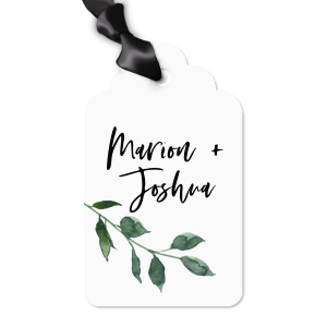 The ever-popular White Custom Photo Round Tag with Matte Black Ink Digital Print Colors will give your party the personalized touch every host desires.