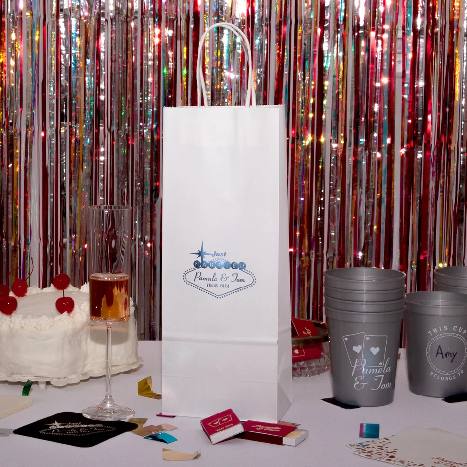 Vegas Baby Just Married Names Bag