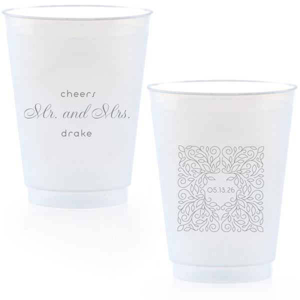 Good for use in Frames, Floral, Wedding themed parties, Linear Floral Frame Cup can't be beat. Showcase your style in every detail of your party's theme!