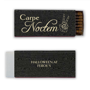 Strike up scarey good times with the Carpe Noctem Match. Perfect for Halloween parties and events, these highly detailed and customizable matches will leave a lasting impression burned into your guests' minds.