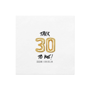 ForYourParty's elegant White Borderless Full Color Cocktail Napkin with Matte Black Ink Digital Print Colors can be customized to complement every last detail of your party.