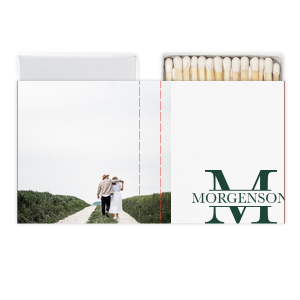 ForYourParty's elegant White Candle Custom Photo Matchbox with Matte Spruce Ink Digital Print Colors can be personalized to match your party's exact theme and tempo.