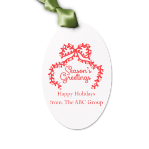 Extend the warmest of welcomes this year with our Season's Greetings Gift Tag. The sleek and classic design comes in a variety of colors and shapes to best match your holiday vision. Perfect as gifts tags for presents under the tree or goodie bags for holiday parties.