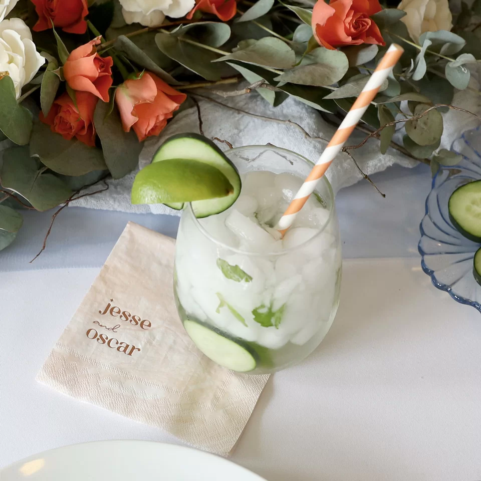 Hinterland Honeymoon Minimal Wedding Napkin