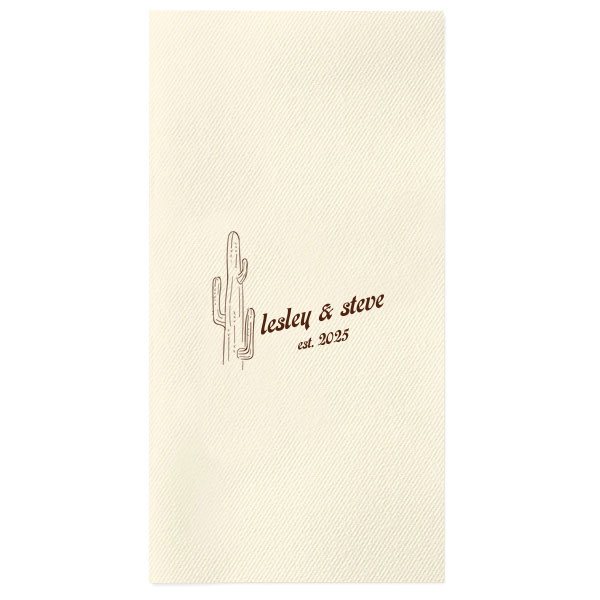 The ever-popular Destination Mexico Cactus Napkin that will beautify your party and can be customized to complement every last detail of your party. Give it a try today!