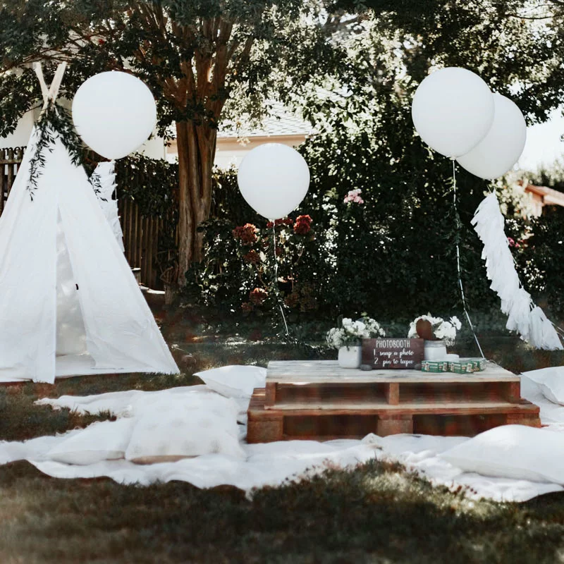 boho themed backyard baby shower ideas
