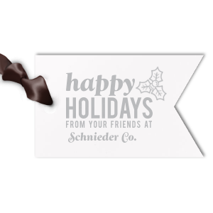 Our personalized Metallic 18 Karat Matte Gold Luggage Gift Tag with Shiny Merlot Foil has a Holly graphic and is good for use in Holiday, Christmas themed parties and will add that special attention to detail that cannot be overlooked.