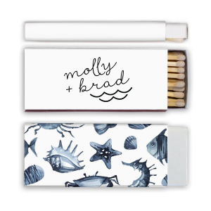 Our beautiful custom White Classic Custom Photo Matchbox with Matte Black Ink Digital Print Colors and Matte Fuchsia Ink Digital Print Colors has a Wave Accent graphic and is good for use in Travel, Beach/Nautical, Father's Day themed parties and can't be beat. Showcase your style in every detail of your party's theme!