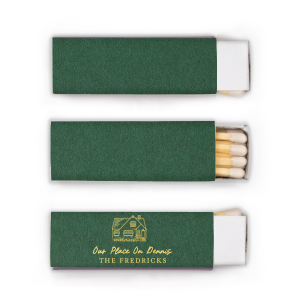 Illustrated House Matches are the perfect way to add a unique touch to your home decor. With their one-of-a-kind design, these matches are sure to become a conversation piece at your next gathering.

Looking to have a sketch made of a specific home?  Email us a picture of the house at customerservice@foryourparty.com and we will reply with a quote for our design services