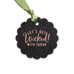 Our custom Glitter Black Oval Gift Tag with Matte Pastel Pink Foil will add that special attention to detail that cannot be overlooked.
