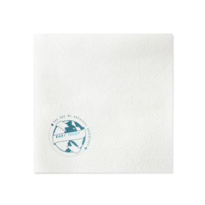 Embark on heartwarming journeys with the Greatest Adventure Napkin. Whether celebrating a newborn, spouse, or dear beloved, a globe wrapped in a personalized sash twirls tales of endless love. With airplanes and hearts soaring, every gathering maps out an adventure of the heart!