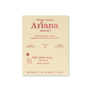 Give your guests a warm welcome by inviting them with this sweet Doljanchi Korean First Birthday Invitation. It's decorated with cute teddy bear and other graphics which make the invitation even more cooler.  