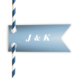 Modern Initials Straw Tag