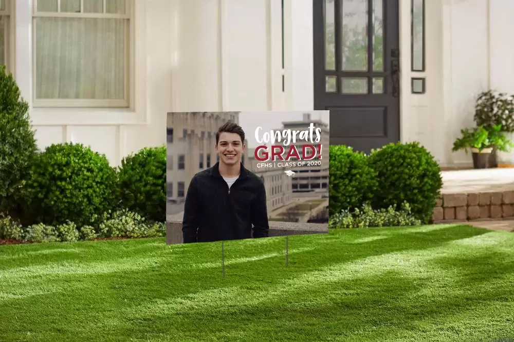 celebrate graduates this year with personalized yard signs