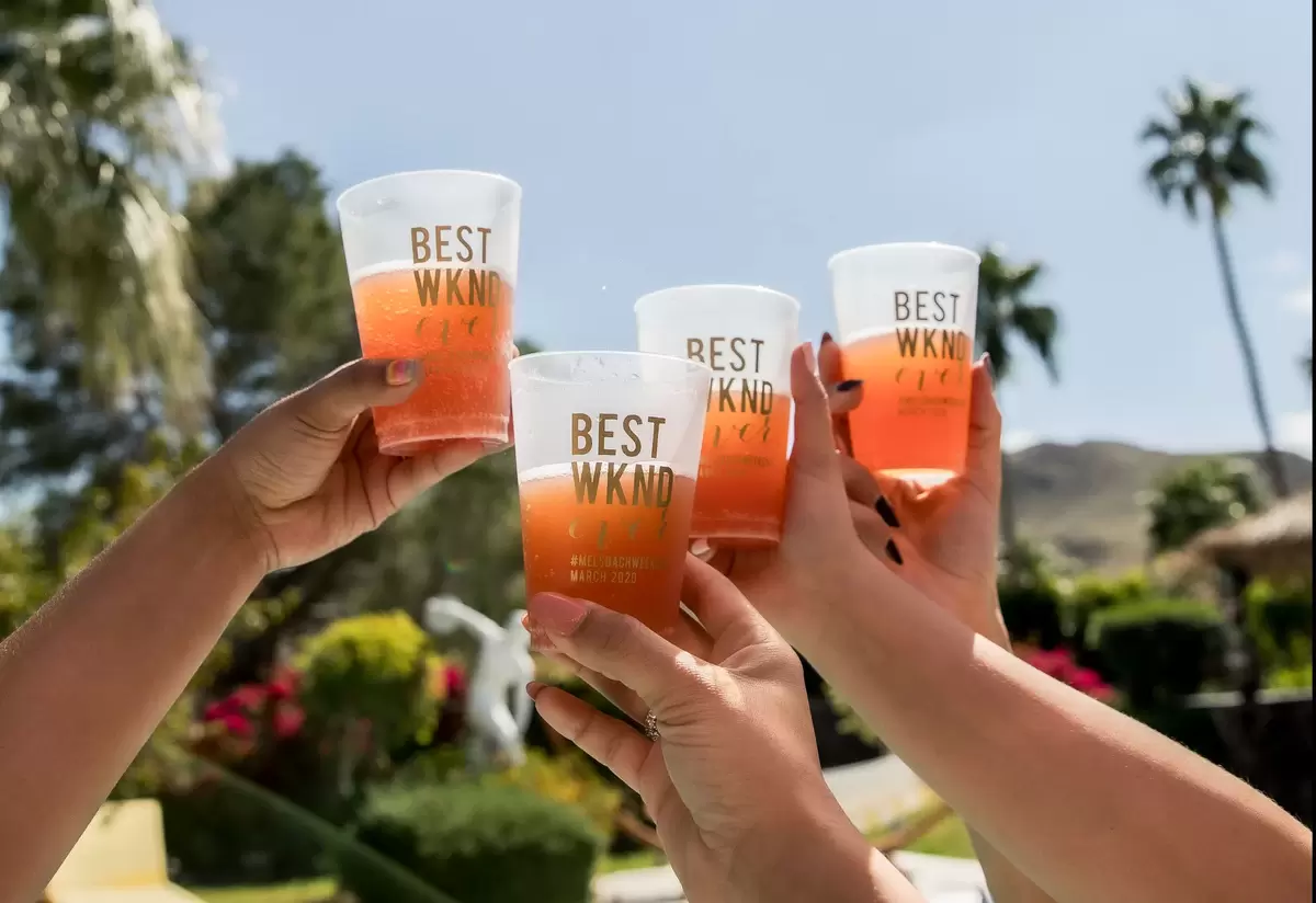 Bachelorette party ideas custom cups