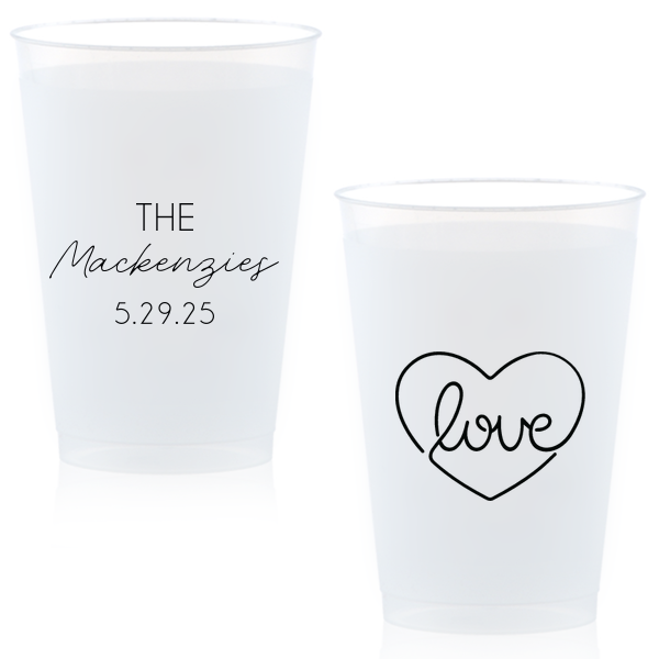 Better Together - 12oz or 16oz Frosted Unbreakable Plastic Cup #186 -  Custom - Bridal Wedding Favor, Wedding Cup, Party Cups, Party Favors