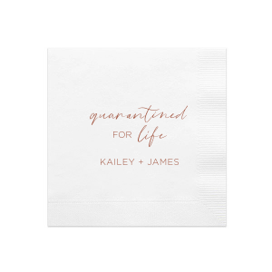 Personalized Sand Cocktail Napkin with Matte White Foil are a must-have for your next event—whatever the celebration!