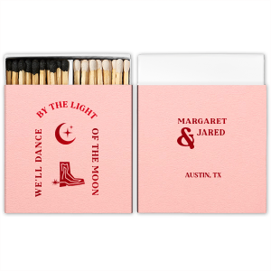 Make your next housewarming, summer shindig, or any other special occasion all the more memorable with the Moonlight Matchbox. Customizable with your choice of text and colors, make this matchbox your own and create a one of a kind memento for memories. 