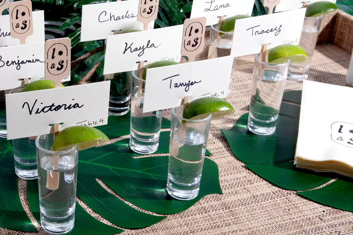 DIY Tequila Shot Escort Cards