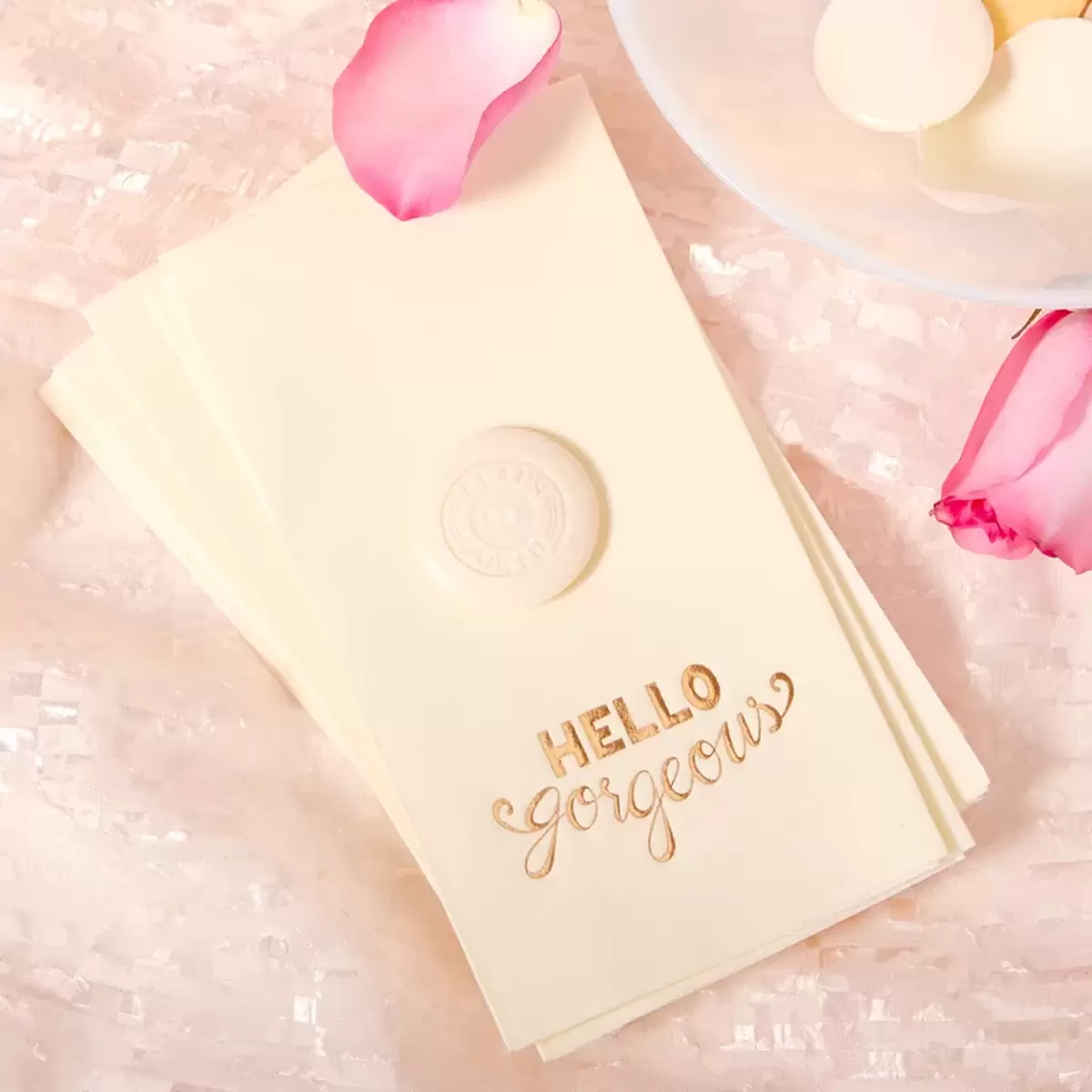 Personalize your wedding napkins with a cute wedding quote