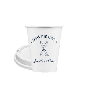 Enjoy a hot beverage after hitting the slopes served in the Après Ever After Paper Cup. The sporty design is perfect for when you need to warm yourself at home or on holiday. Customize the design to give it your own unique and personalized touch.