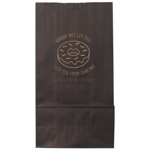 Keep the party sweet and the moves flowing with the Dough-Not Stop Dancing Gift Bag. Its clever quip encourages a treat-powered dancefloor, while the whimsical donut graphic adds a sprinkle of fun. Names and date below remind guests whose celebration keeps them grooving.
