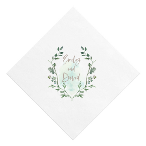 ForYourParty's personalized White Borderless Custom Photo Cocktail Napkin with Matte Taupe Ink Digital Print Colors can't be beat. Showcase your style in every detail of your party's theme!
