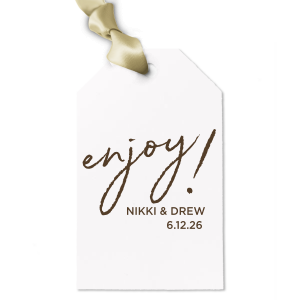 Custom Natural Scarlet Diamond Gift Tag with Shiny Rose Gold Foil can be customized to complement every last detail of your party.