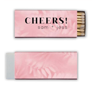 Our custom Leaf Rose Candle Matchbox with Matte Black Foil will look fabulous with your unique touch. Your guests will agree!