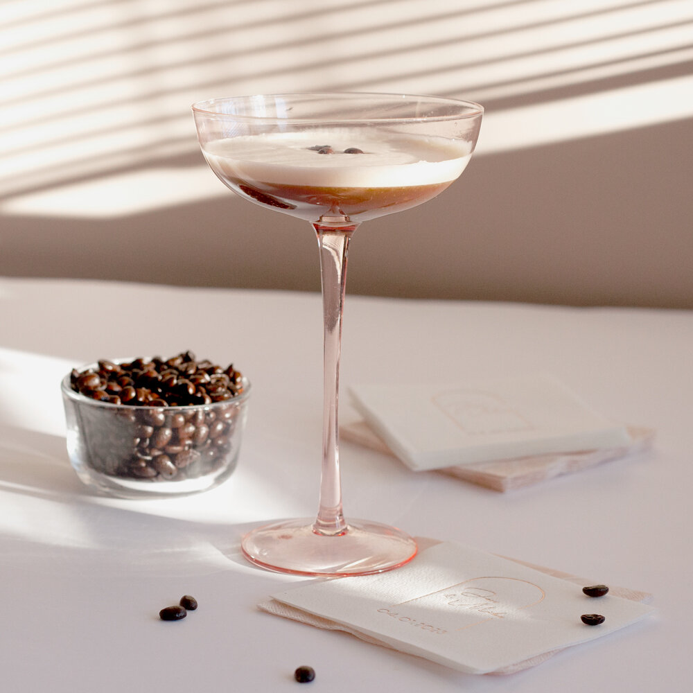 step three for espresso martini recipe
