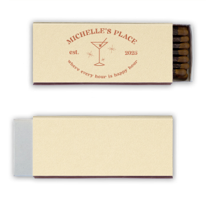 Get fancy with this new Where Every Hour Is Happy Hour Matches! Now you have a chance to surprise your guests and see their amazed faces. Welcome them in style! 