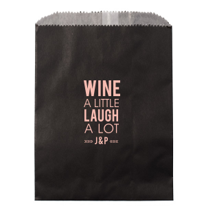 Our custom Black Goodie Bag with Matte Pastel Pink Foil can be customized to complement every last detail of your party.