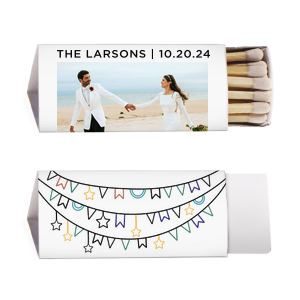 Our personalized White Classic Custom Photo Matchbox with Matte Black Ink Digital Print Colors and Matte Fuchsia Ink Digital Print Colors will add that special attention to detail that cannot be overlooked.