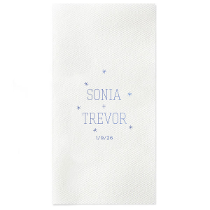 Personalized Lavender Cocktail Napkin with Shiny Royal Blue Foil are a must-have for your next event—whatever the celebration!