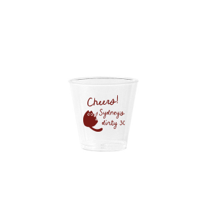 Toast to another fabulous year with the Birthday Cheers Cat Martini Cup, showcasing a cute graphic of a cartoon cat holding a martini glass. Personalize this festive cup with your name, milestone birthday year, and a spirited "Cheers!" in a stylish script font—a purr-fect celebration accessory.