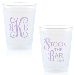 Our Stock the Bar Monogram Cup will give your party the personalized touch every host desires.
