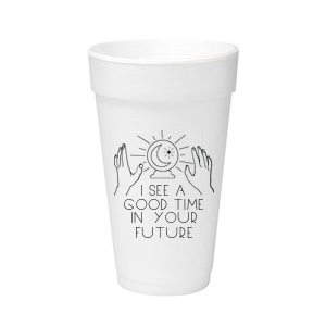 ForYourParty's elegant Matte Black Ink Styrofoam Cup is good for use in Trendy, Floral, Organic themed parties and are a must-have for your next event—whatever the celebration!