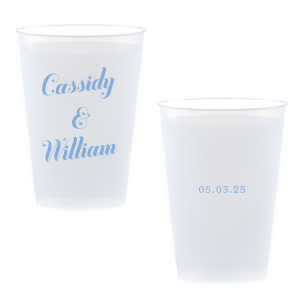 Showcase simplicity and elegance with the Relaxed Couples Name and Date Cup. The no nonsense design makes a direct impression to showcase your big event. Perfect for weddings, engagements, anniversaries or most other events, the highly customizable text leaves plenty room for personalization to make your event unique as your partnership.