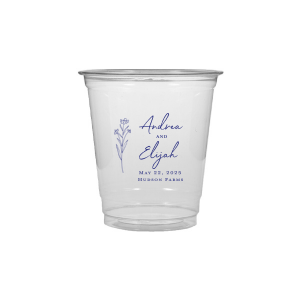 Embrace nature’s charm with the Wildflower Couple Names Wedding Cup, featuring a delicate wildflower stalk alongside the couple’s names in a simple, organic script. Perfect for celebrations that revel in the beauty of the outdoors and natural elegance, this cup subtly includes the event date and location.