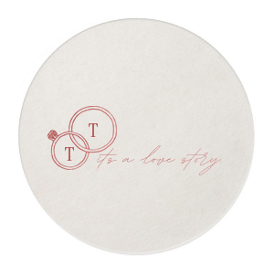 The It's A Love Story Coaster will have your guests saying "Yes!" Commemorating the engagement of Taylor Swift and Travis Kelce, match your own special event with their whirlwind romance. Customize the text and style of coaster to best match your special events unique vibes!